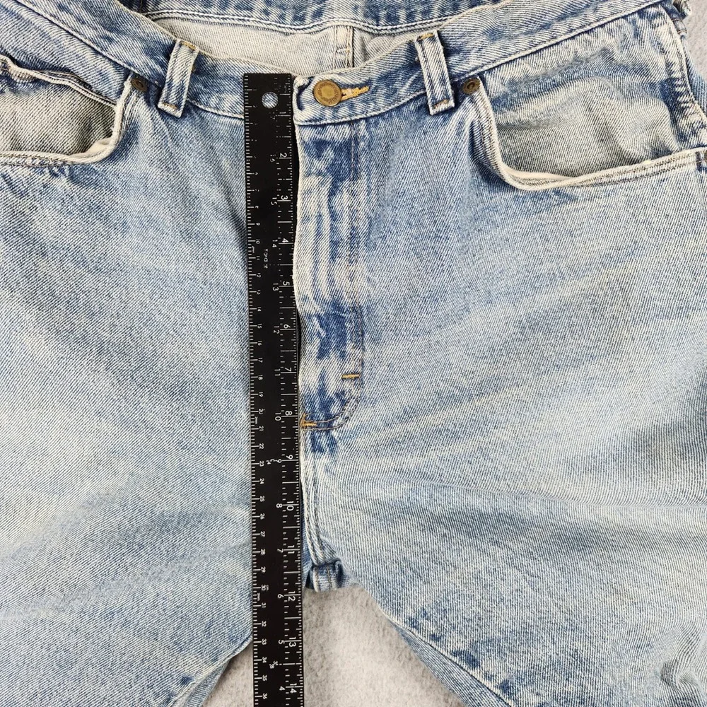 Wrangler Jeans Mens W34 Blue Denim Faded Workwear Medium Wash Boho Straight‎ Leg